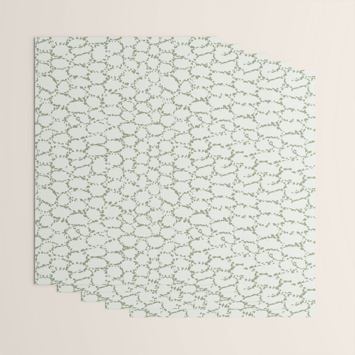 Abstract organic dots - pastel sage green pattern Wrapping Paper Gallery Image 3