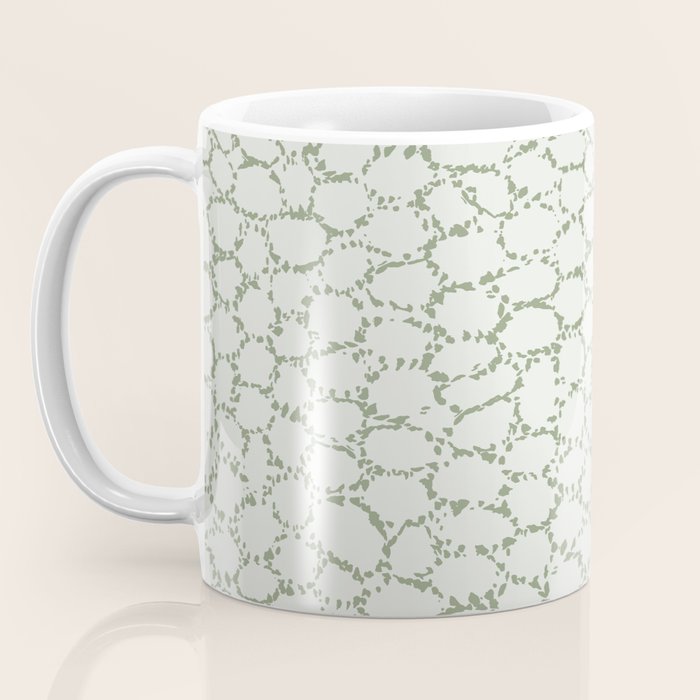 Abstract organic dots - pastel sage green pattern Coffee Mug Gallery Image 3