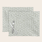 Abstract organic dots - pastel sage green pattern Placemat Gallery Image 1