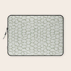 Abstract organic dots - pastel sage green pattern Laptop Sleeve Gallery Image 1