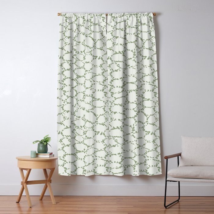 Abstract organic dots - pastel sage green pattern Window Curtain Gallery Image 5