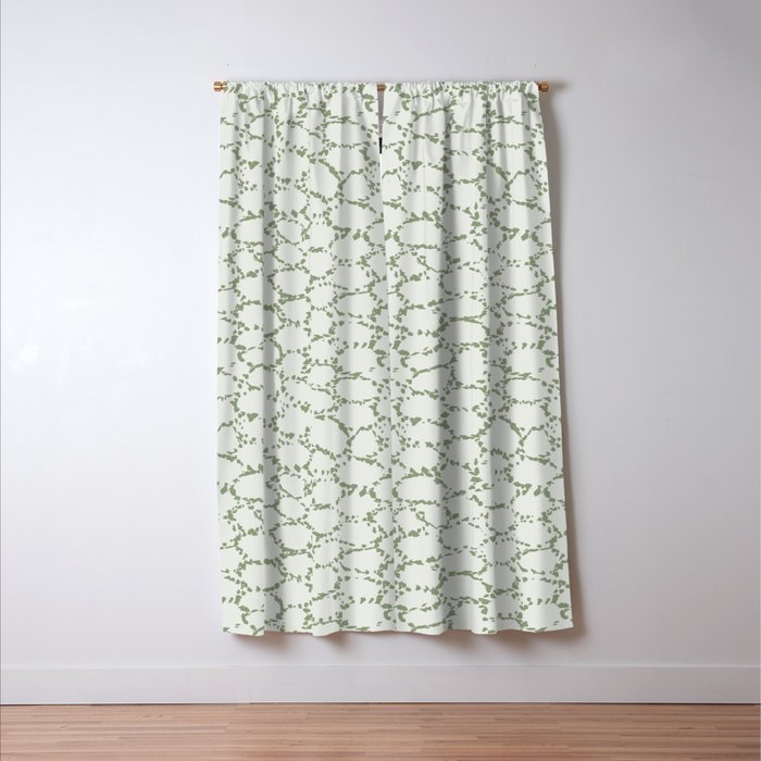 Abstract organic dots - pastel sage green pattern Window Curtain Gallery Image 3