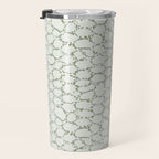 Abstract organic dots - pastel sage green pattern Travel Mug Gallery Image 3