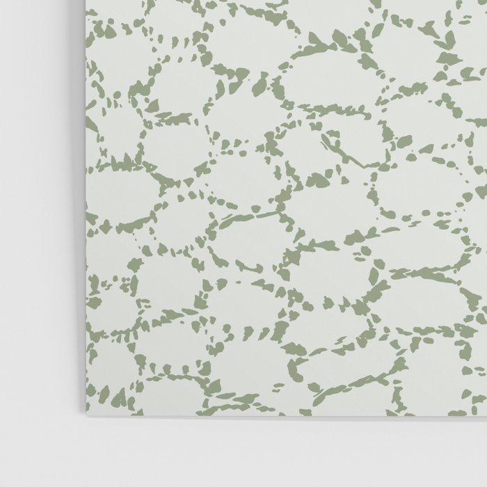 Abstract organic dots - pastel sage green pattern Poster Gallery Image 3
