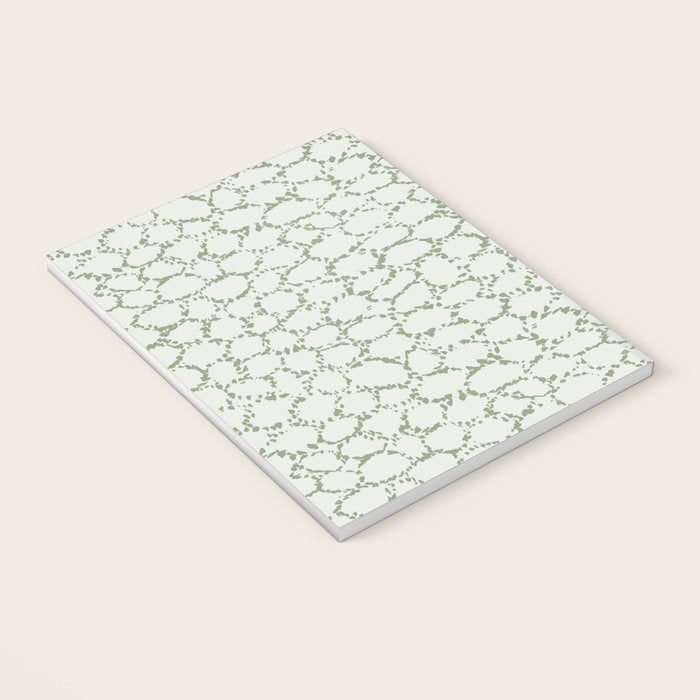 Abstract organic dots - pastel sage green pattern Notebook Gallery Image 3