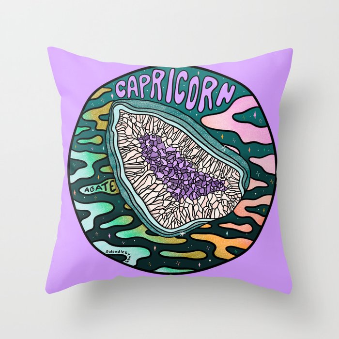 Capricorn Crystal Throw Pillow Gallery Image 6