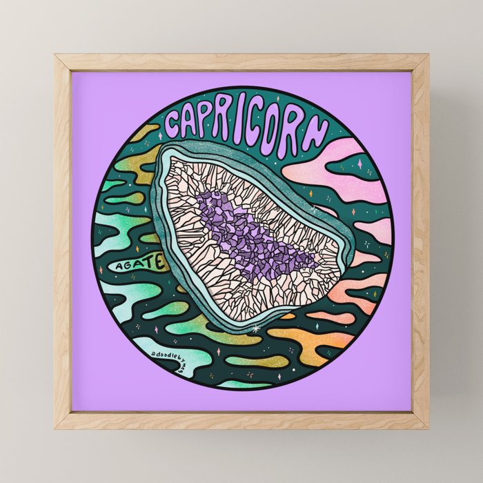 Capricorn Crystal Mini Art Print Gallery Image 1