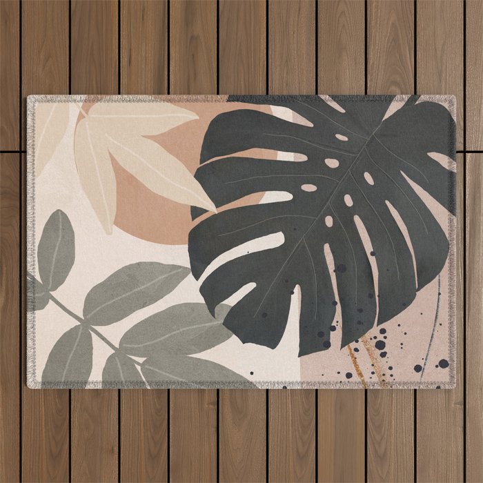 Abstract Tropical Art X Outdoor Rug Gallery Image 1