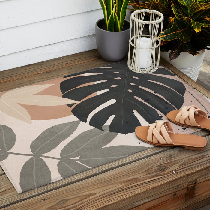 Abstract Tropical Art X Outdoor Rug Gallery Image 2