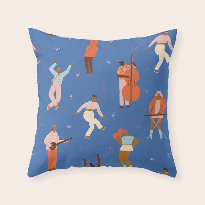 All Night Dance Party Throw Pillow Gallery Image 6