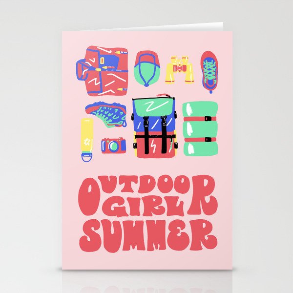 Outdoor Girl Summer Stationery Card Gallery Image 2