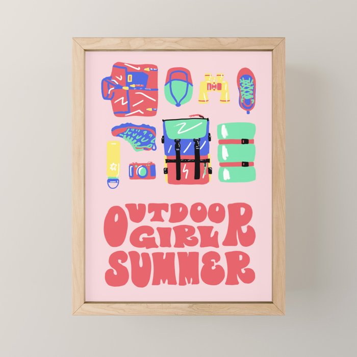 Outdoor Girl Summer Mini Art Print Gallery Image 1