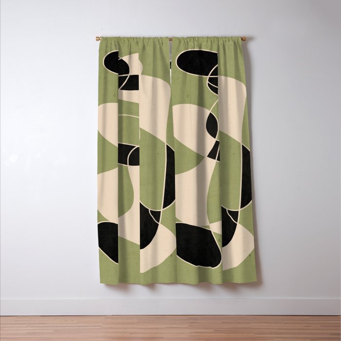 Modern Abstract Minimal Art 20 Window Curtain Gallery Image 3
