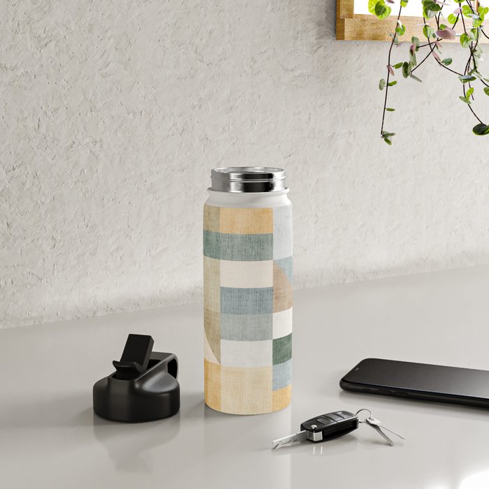 Geometric Abstract Unique Original Artwork Water Bottle Gallery Image 4
