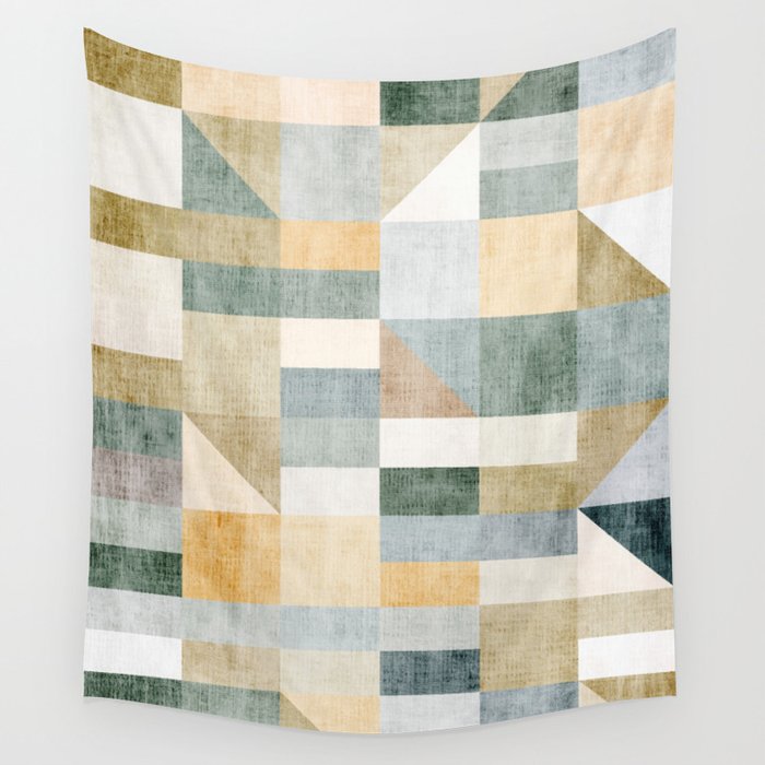 Geometric Abstract Unique Original Artwork Wall Tapestry Gallery Image 4