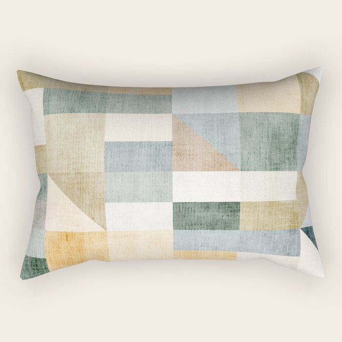 Geometric Abstract Unique Original Artwork Rectangular Pillow Gallery Image 1