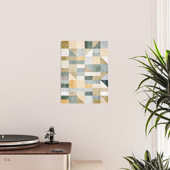 Geometric Abstract Unique Original Artwork Poster Gallery Image 2