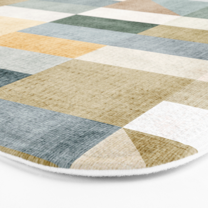 Geometric Abstract Unique Original Artwork Bath Mat Gallery Image 3