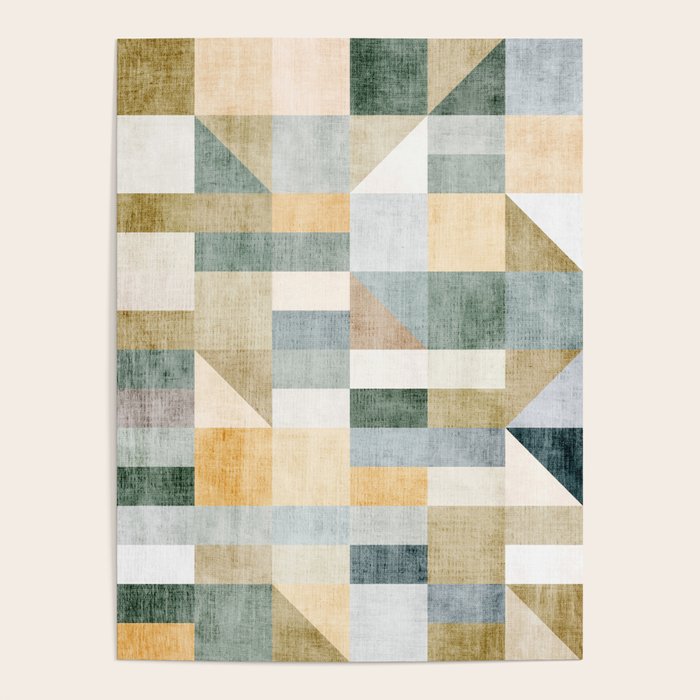 Geometric Abstract Unique Original Artwork Poster Gallery Image 4