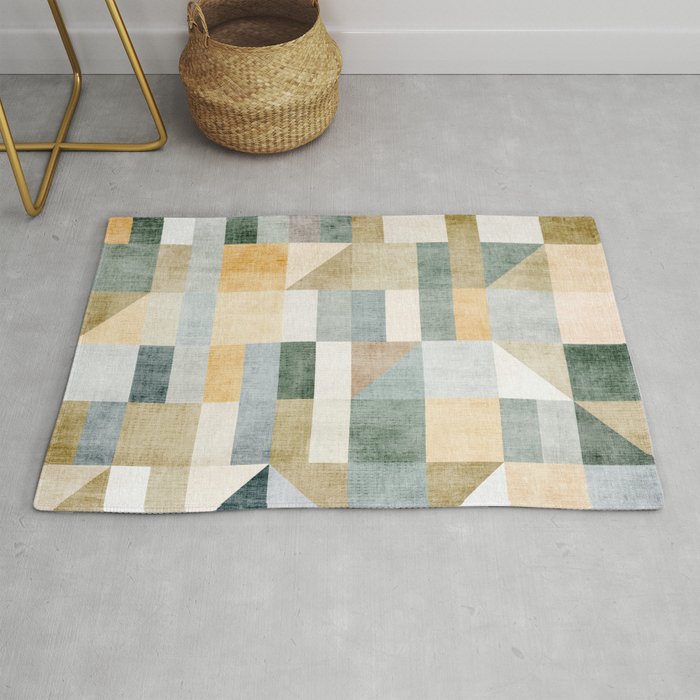 Geometric Abstract Unique Original Artwork Rug Gallery Image 1