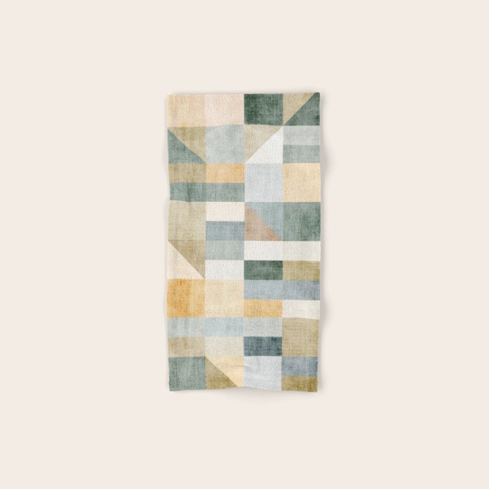 Geometric Abstract Unique Original Artwork Bath Towel Gallery Image 1