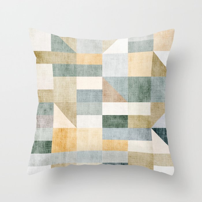 Geometric Abstract Unique Original Artwork Throw Pillow Gallery Image 6