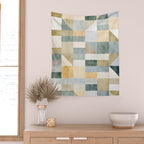 Geometric Abstract Unique Original Artwork Wall Tapestry Gallery Image 2