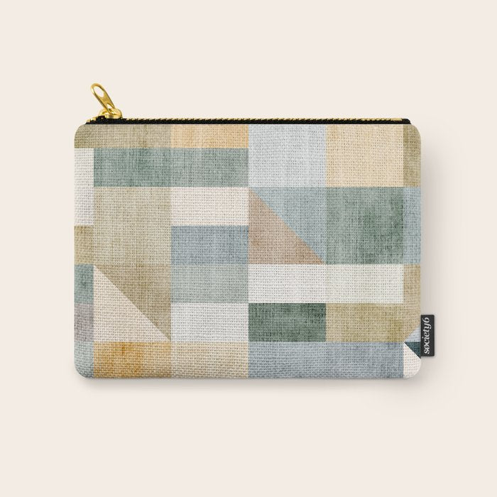 Geometric Abstract Unique Original Artwork Carry All Pouch Gallery Image 1