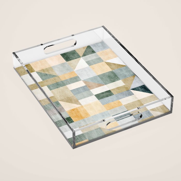 Geometric Abstract Unique Original Artwork Acrylic Tray Gallery Image 1