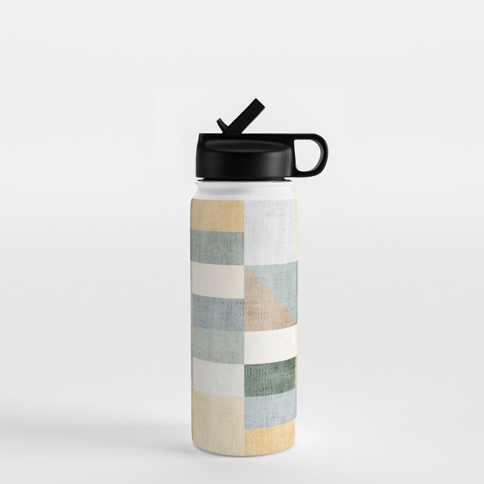 Geometric Abstract Unique Original Artwork Water Bottle Gallery Image 1