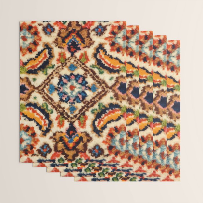 Birjand Vintage Persian Rug Print Wrapping Paper Gallery Image 3