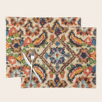 Birjand Vintage Persian Rug Print Placemat Gallery Image 1