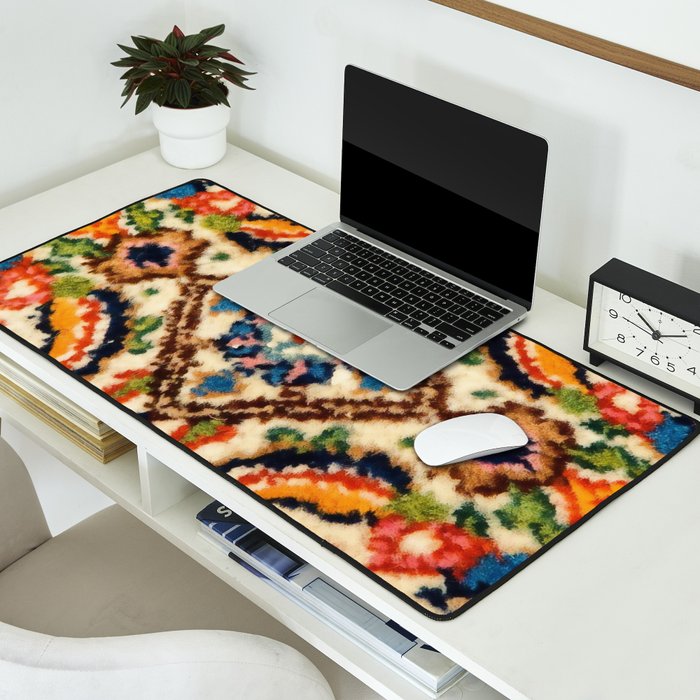 Birjand Vintage Persian Rug Print Desk Mat Gallery Image 2