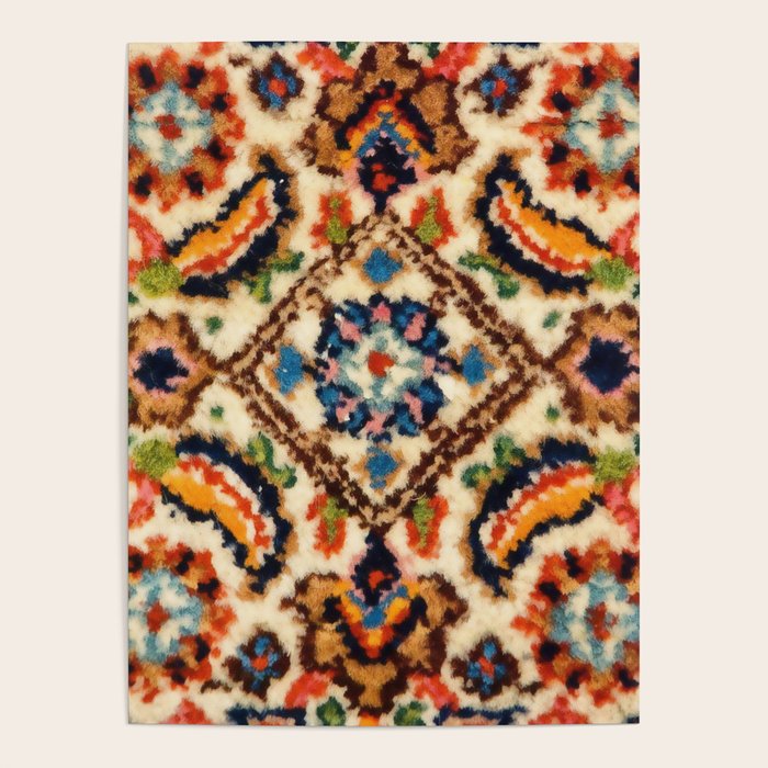 Birjand Vintage Persian Rug Print Poster Gallery Image 4