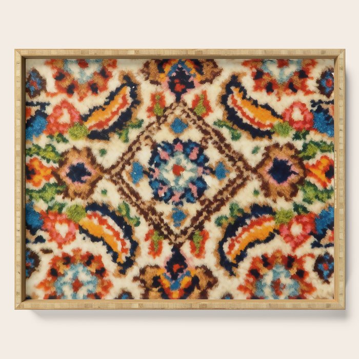 Birjand Vintage Persian Rug Print Serving Tray Gallery Image 1