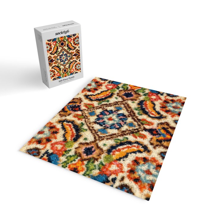 Birjand Vintage Persian Rug Print Jigsaw Puzzle Gallery Image 2