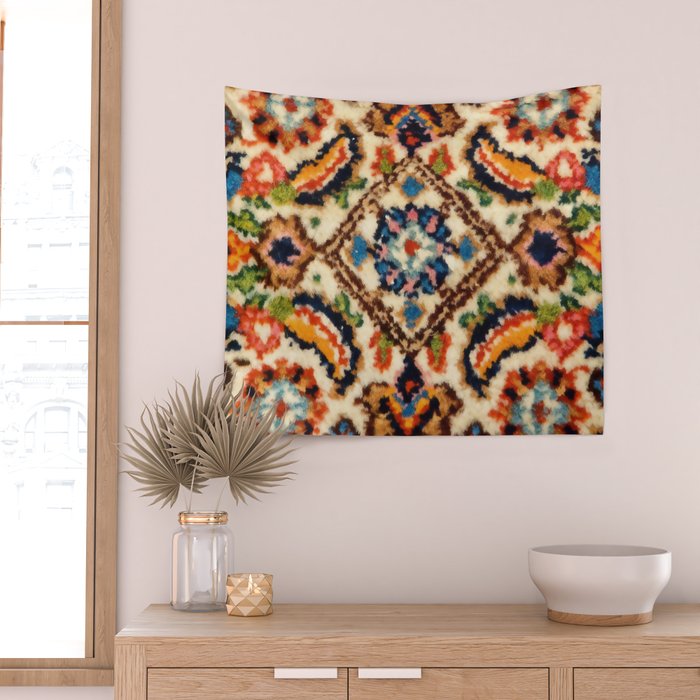 Birjand Vintage Persian Rug Print Wall Tapestry Gallery Image 2