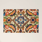 Birjand Vintage Persian Rug Print Welcome Mat Gallery Image 1