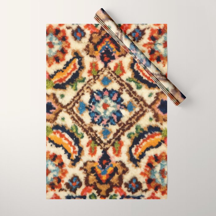 Birjand Vintage Persian Rug Print Wrapping Paper Gallery Image 1