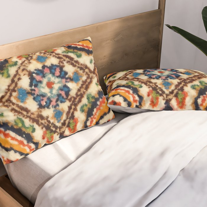 Birjand Vintage Persian Rug Print Pillow Sham Gallery Image 2
