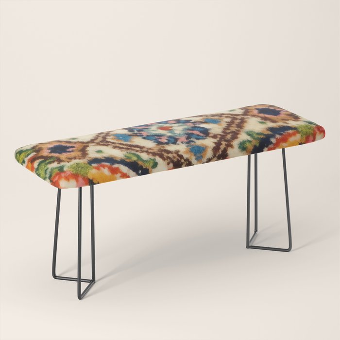 Birjand Vintage Persian Rug Print Bench Gallery Image 1