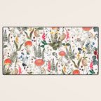 Watercolor Hand Drawn Mushroom Autumn Garden Desk Mat Gallery Image 3