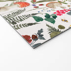 Watercolor Hand Drawn Mushroom Autumn Garden Welcome Mat Gallery Image 2