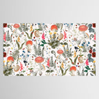 Watercolor Hand Drawn Mushroom Autumn Garden Tablecloth Gallery Image 2