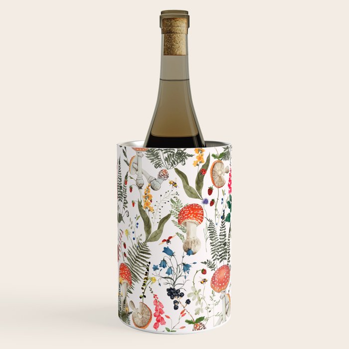 Watercolor Hand Drawn Mushroom Autumn Garden Wine Chiller Gallery Image 2