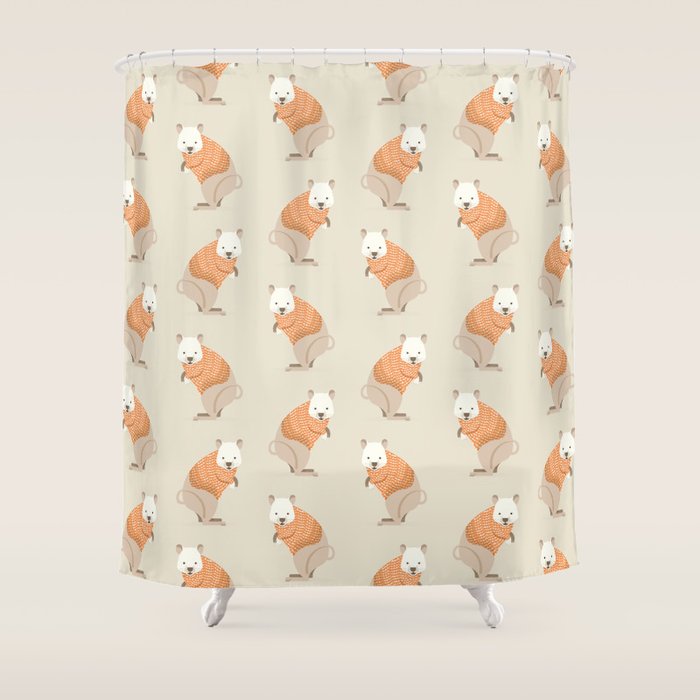 Whimsical Quokka Shower Curtain Gallery Image 1
