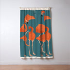 Graceful Flamingos 3 Window Curtain Gallery Image 3