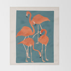 Graceful Flamingos 3 Throw Blanket Gallery Image 2