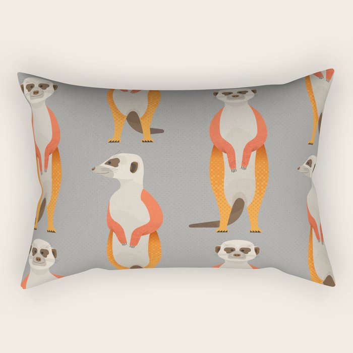 Whimsy Meerkats Rectangular Pillow Gallery Image 2