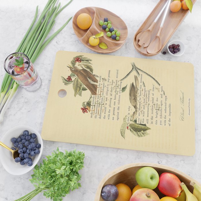 Wood Thrush Divination from # An Almanac of Birds # Divinations for Uncertain Days Art Print Cutting Board Gallery Image 2